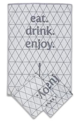 Náhled Utěrky žakárové extra savé 50x70cm 3ks - EAT, DRINK, ENJOY