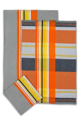 Náhled Utěrky žakárové extra savé 50x70cm 3ks - MIX ŠEDORANŽOVÝ