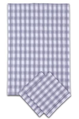 Náhled Utěrky žakárové extra savé 50x70cm 3ks - sv.šedé káro s kytičkou