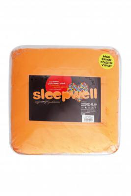 Prostěradlo mikroflanel SLEEP WELL® - 180x200cm - oranžová