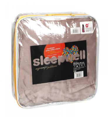 Prostěradlo mikroflanel SLEEP WELL® - 90x200 cm - KIKKO šedobéžové, poslední kusy